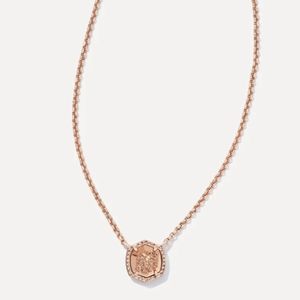 NWT Davie Pendant Necklace Rose Gold Drusy